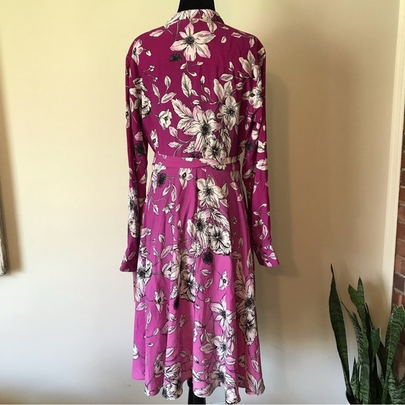 NANETTE Lepore floral ombré belted long sleeve dress. New with tags. - Picture 2 of 11
